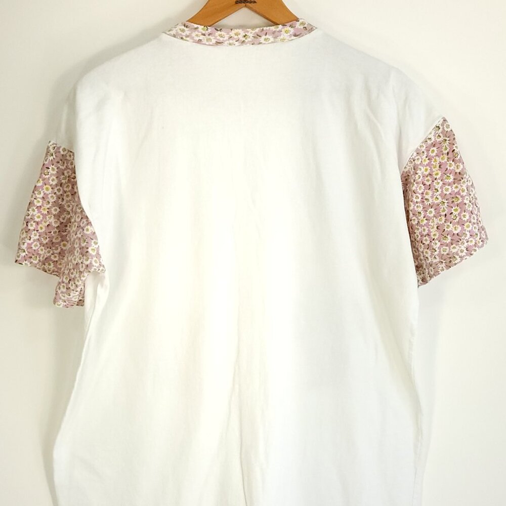 Vtg Sylvester Tweety Bird Graphic Sleep Shirt Women's XL? White Distressed 90s - Picture 7 of 11